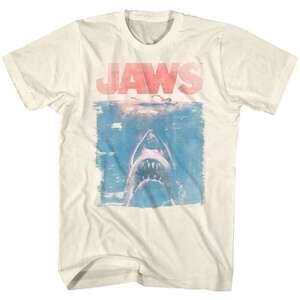 Jaws Fade Retro Movie Fan Graphic T-Shirt